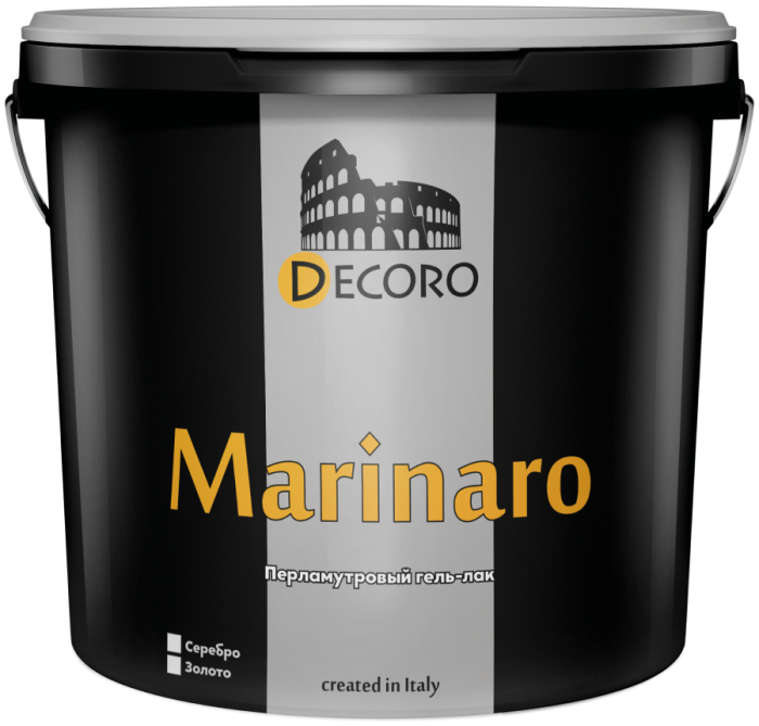 Marinaro (Маринаро) гель-краска перламутровая полупрозрачная. Серебро