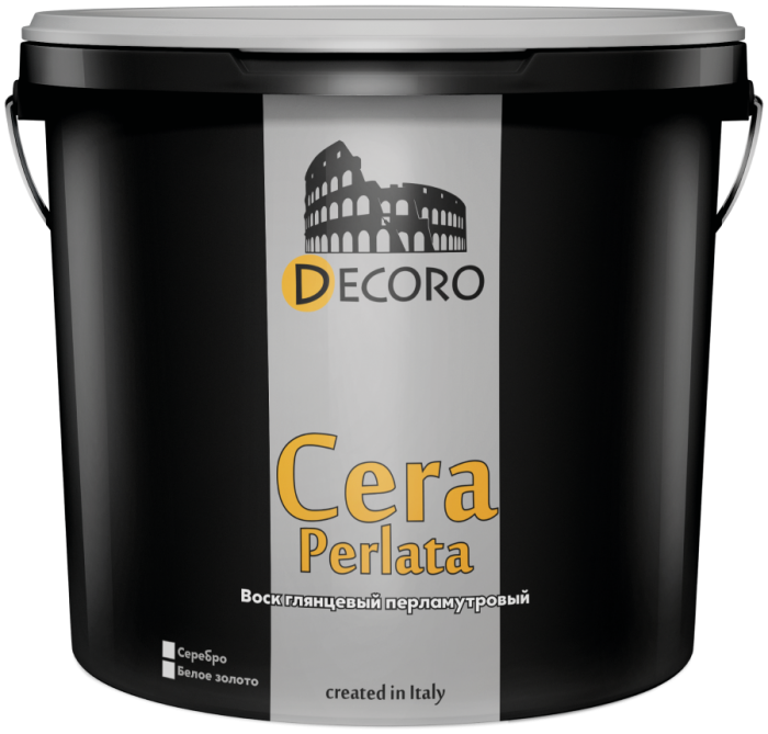 Cera Perlata (Чейра Перлата) воск глянцевый перламутровый для гладких поверхностей. Серебро