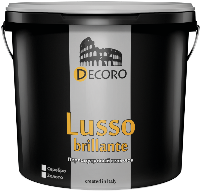 Lusso brillante (Луссо бриланте) перламутровый гель-лак с добавлением мерцающих частиц. Золото