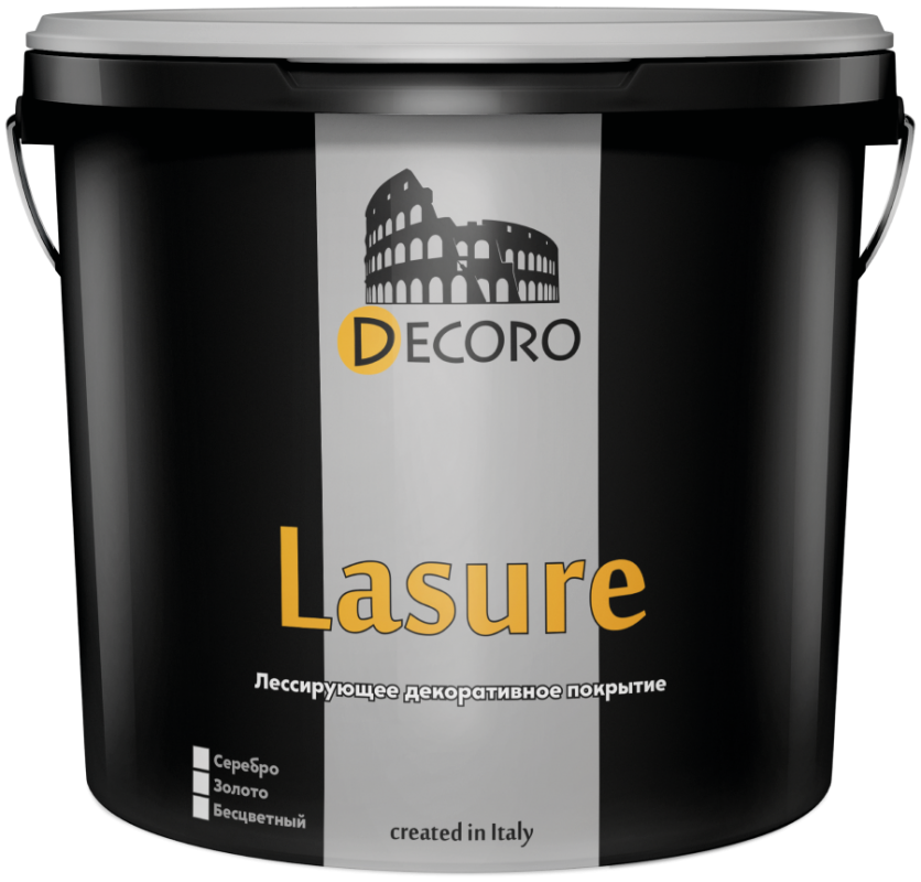 Lasure (Лазурь) финишный лессирующий лак для усиления декоративного эффекта. Бесцветный