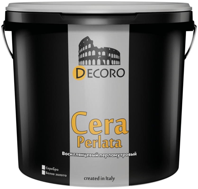Cera Perlata (Чейра Перлата) воск глянцевый перламутровый для гладких поверхностей. Серебро