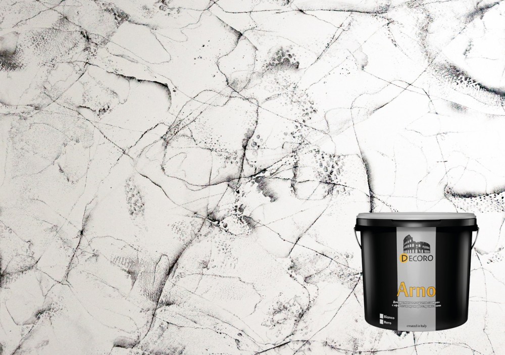Arno Bianco (Арно бьянко) декоративное покрытие "замша" с эффектом мрамора с прожилками